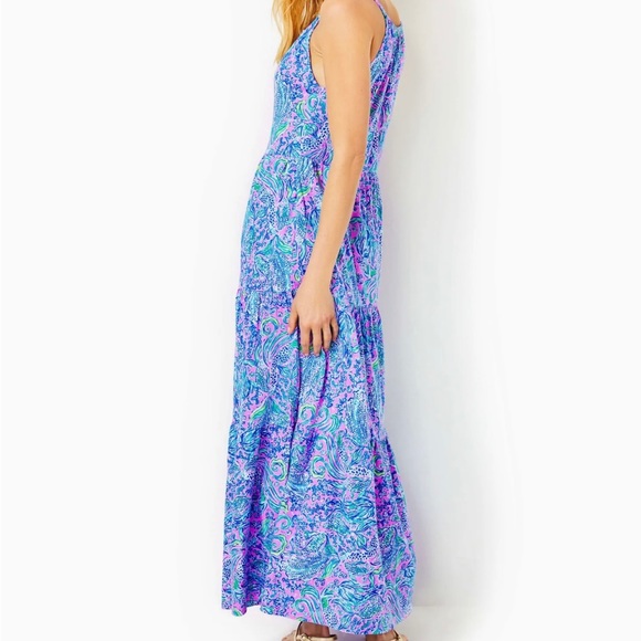 Maxi copricostume Lilly Pulitzer Nolia Medium Turchese Oasis $158 nuovo